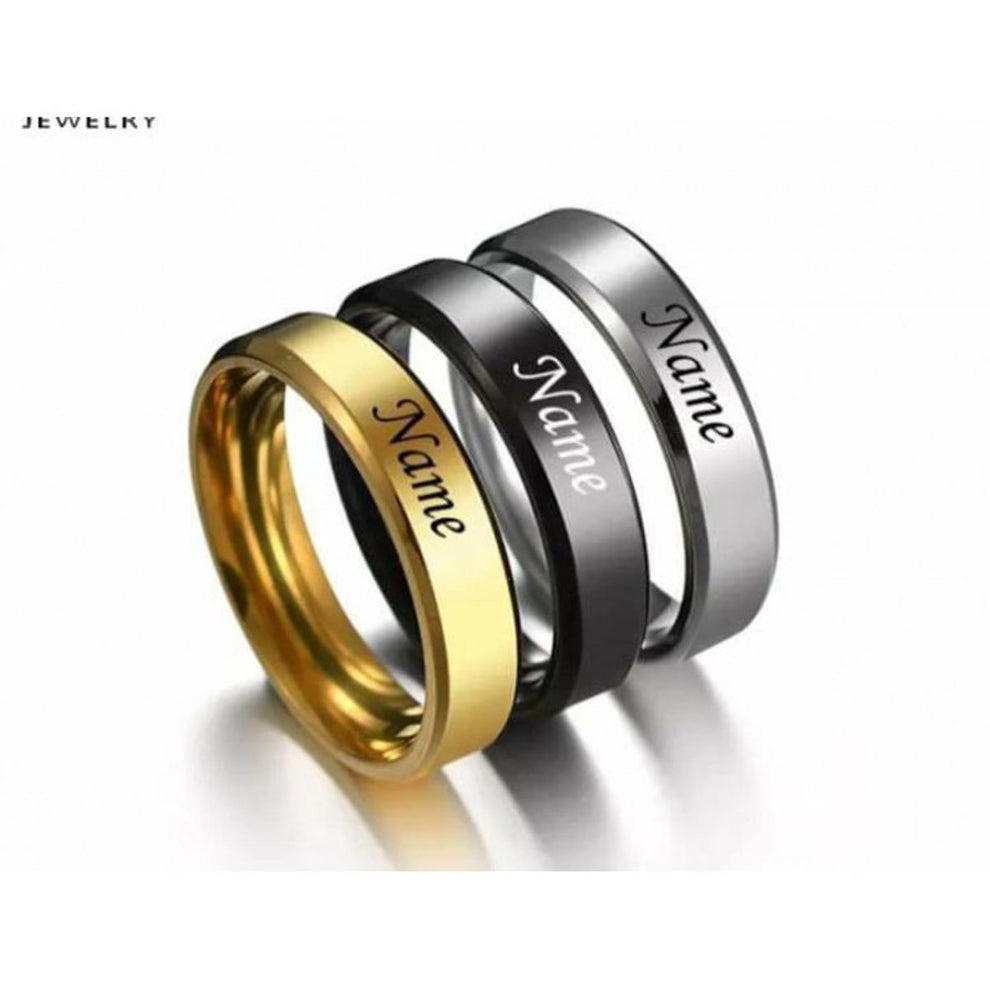 Customized Name Ring Pair