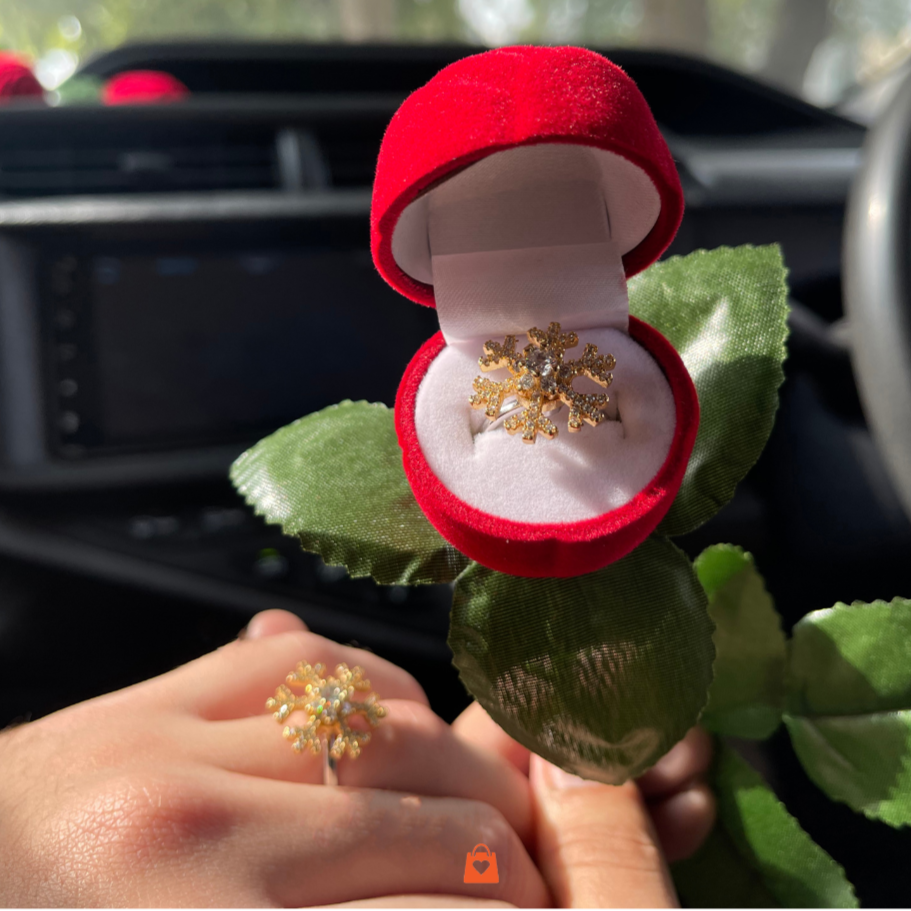 Flower with Fidget RING ( GIFT )
