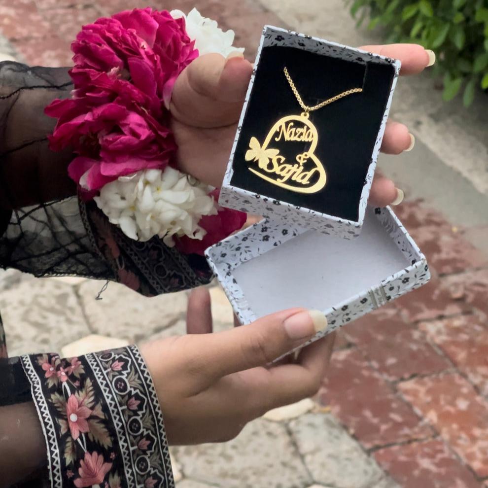 Double Name Heart Locket